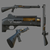 Multiple Grenade Launcher. Gaming weapons designed, modelled, textured and rendered by My3dModels.